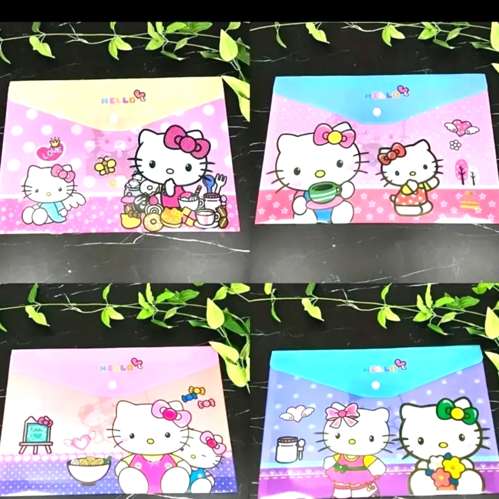 4pc Set-hello kitty file evelope holder